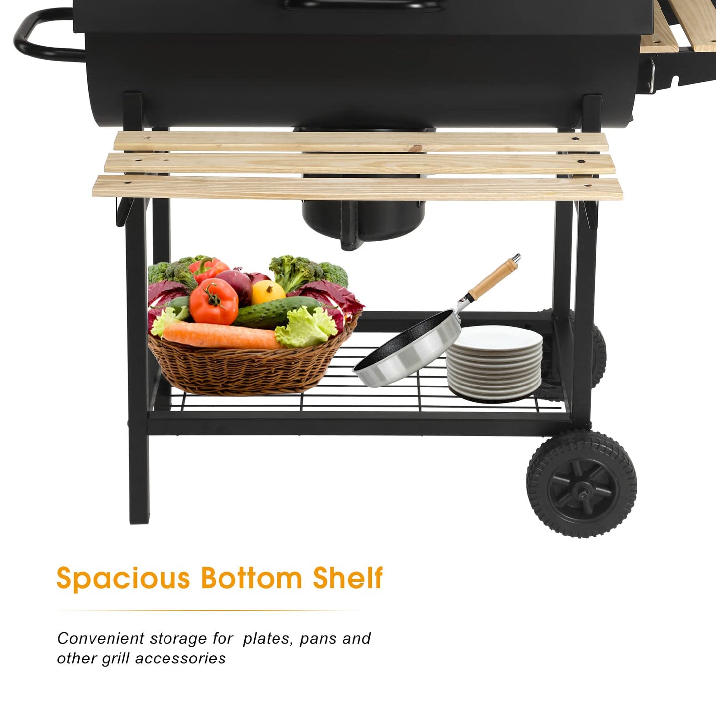 - Large Charcoal Barrel BBQ Barbecue Grill | Outdoor Cooking -