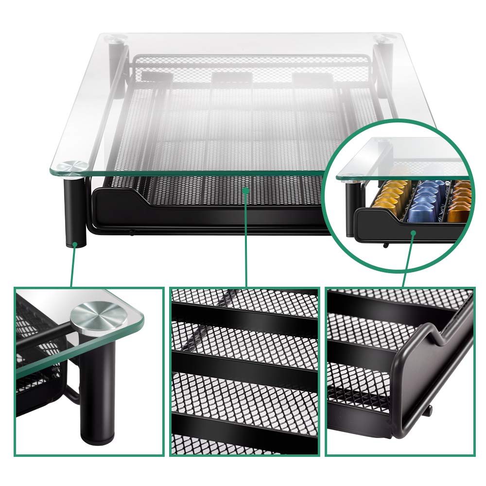 - Masthome Coffee Pods Storage | 60 Capsule Drawer & Machine Stand -