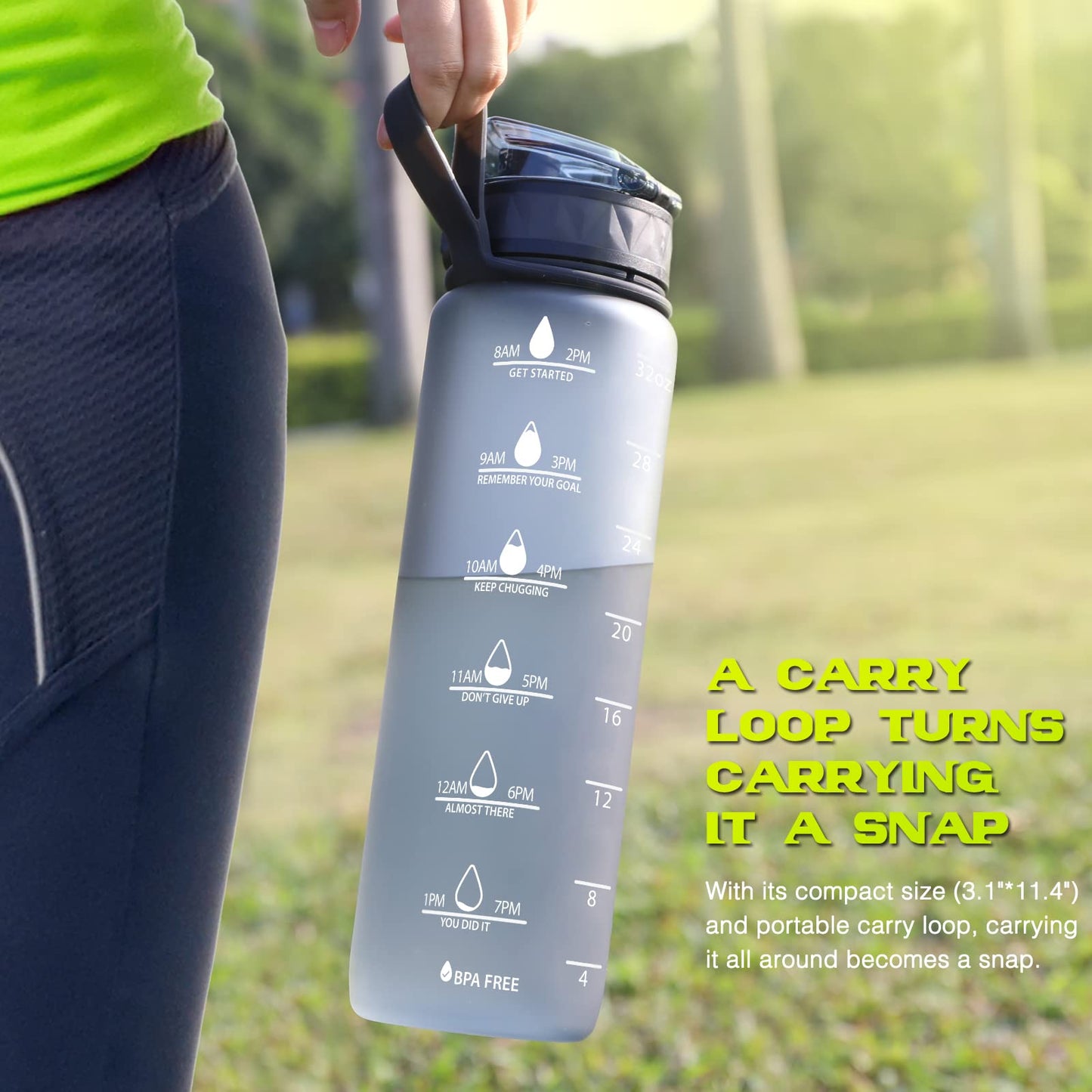 - FULDENT Sports Water Bottle | 1L | Leakproof Design Water Bottle -