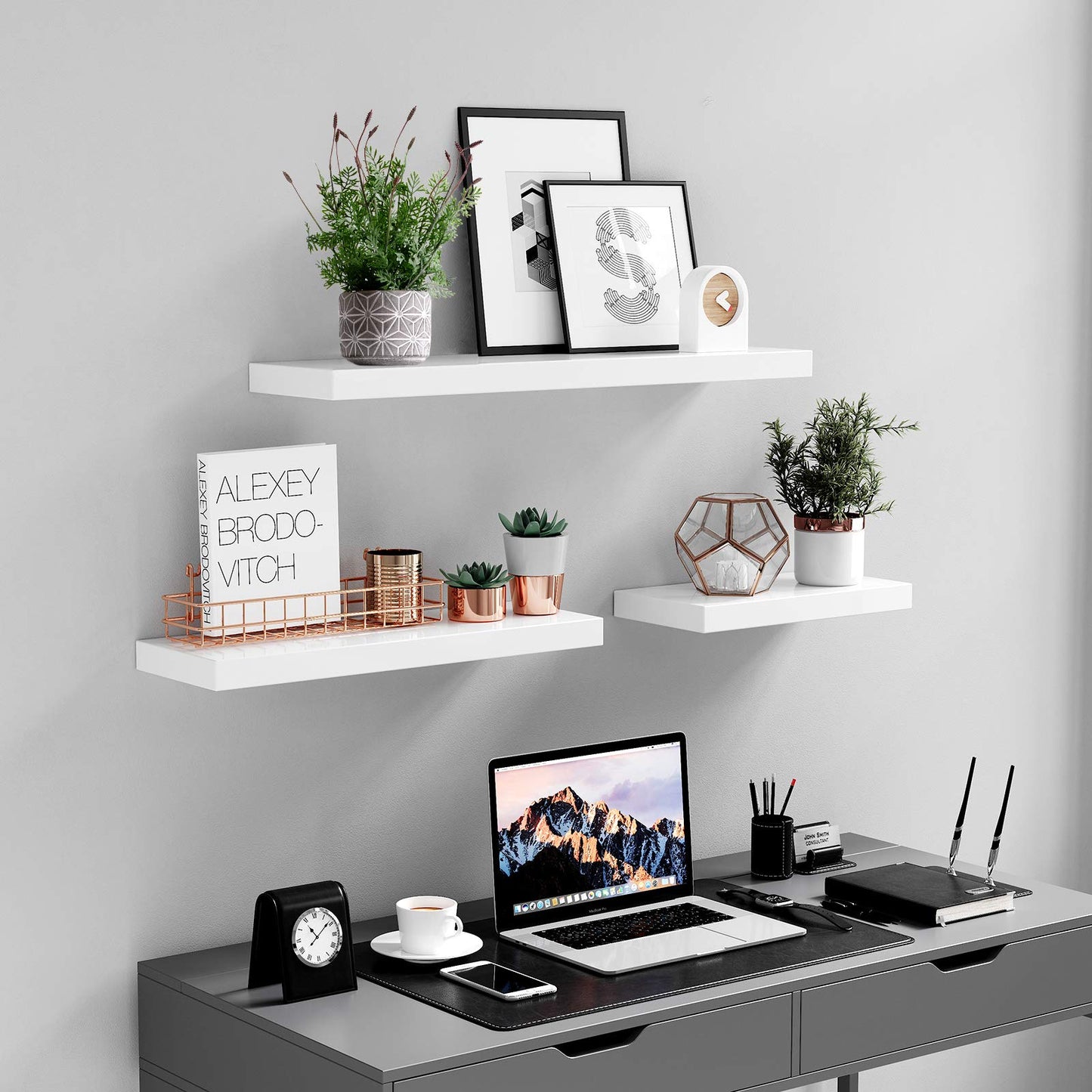 - VASAGLE Floating Shelf, Wall Shelf for Books, Photos, Collectibles, Wall-Mounted Office Shelf, 80 x 20 x 3.8 cm -
