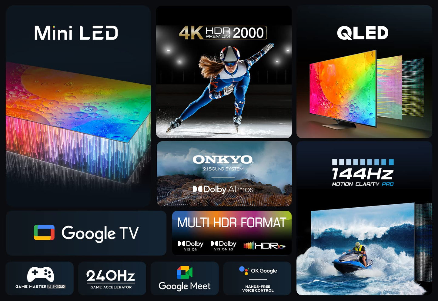 - TCL C841K 65-inch Television | Mini LED |  HDR 2000 nits -