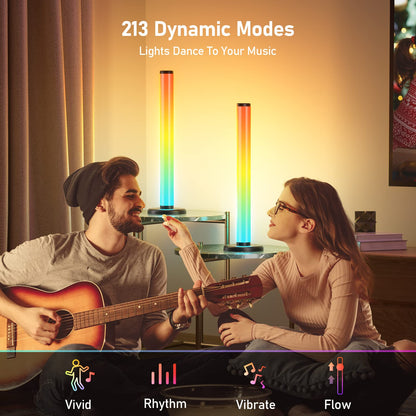 bedee Smart LED Light Bars, 360° Upgrade RGB Light Bars, Ambient Lighting with DIY/Music Sync/ 8 Scene Modes, Gaming Lights LED TV Backlight with App Control, Colour Changing Light Bars for Bedroom