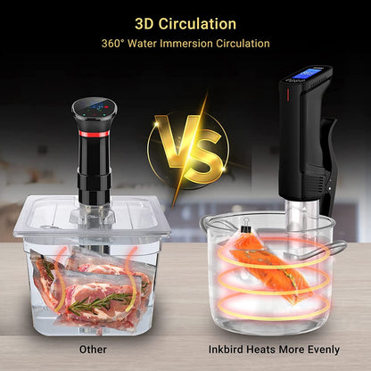 - Inkbird ISV-100W Sous Vide WiFi Cooker Immersion Circulator | Temperature Time and Touch Control Sous Vide Machine 1000 Watts -