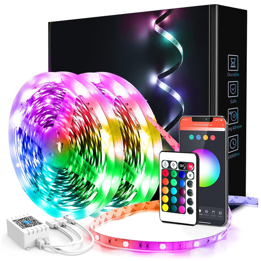 - phopollo Led Strip Light | 20m led Light Strips with Remote & App | Music Sync Mode -