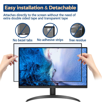 - PYS 24 Inch Blue Light Blocking Screen Protector | Computer Monitor Removable 16:9 Aspect Ratio 24" 23.8"-