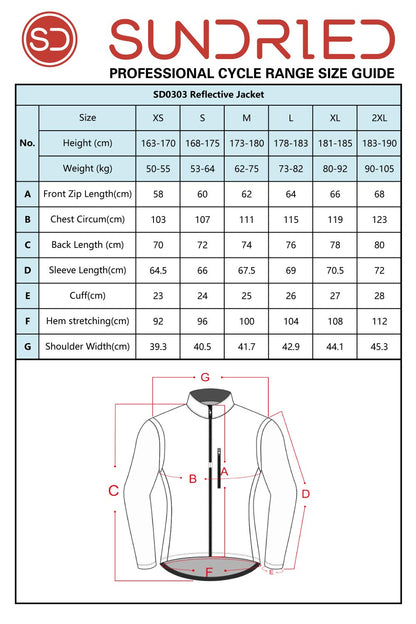 - Sundried Ultra Reflective|  360 degree Cycling Jacket -