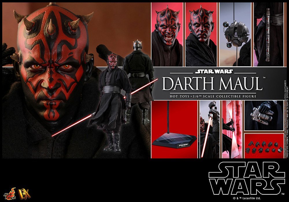 - Hot Toys Movie Masterpiece | Star Wars Episode I The Phantom Menace: Darth Maul 1/6th Scale Action Figure -