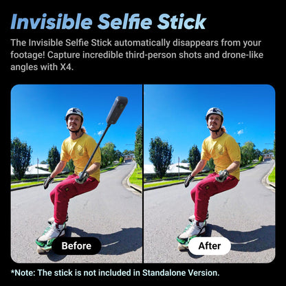 - Insta360 X4-8K Waterproof 360 Action Camera | 4K Wide-Angle Video | Invisible Selfie Stick Effect | Removable Lens Guards -