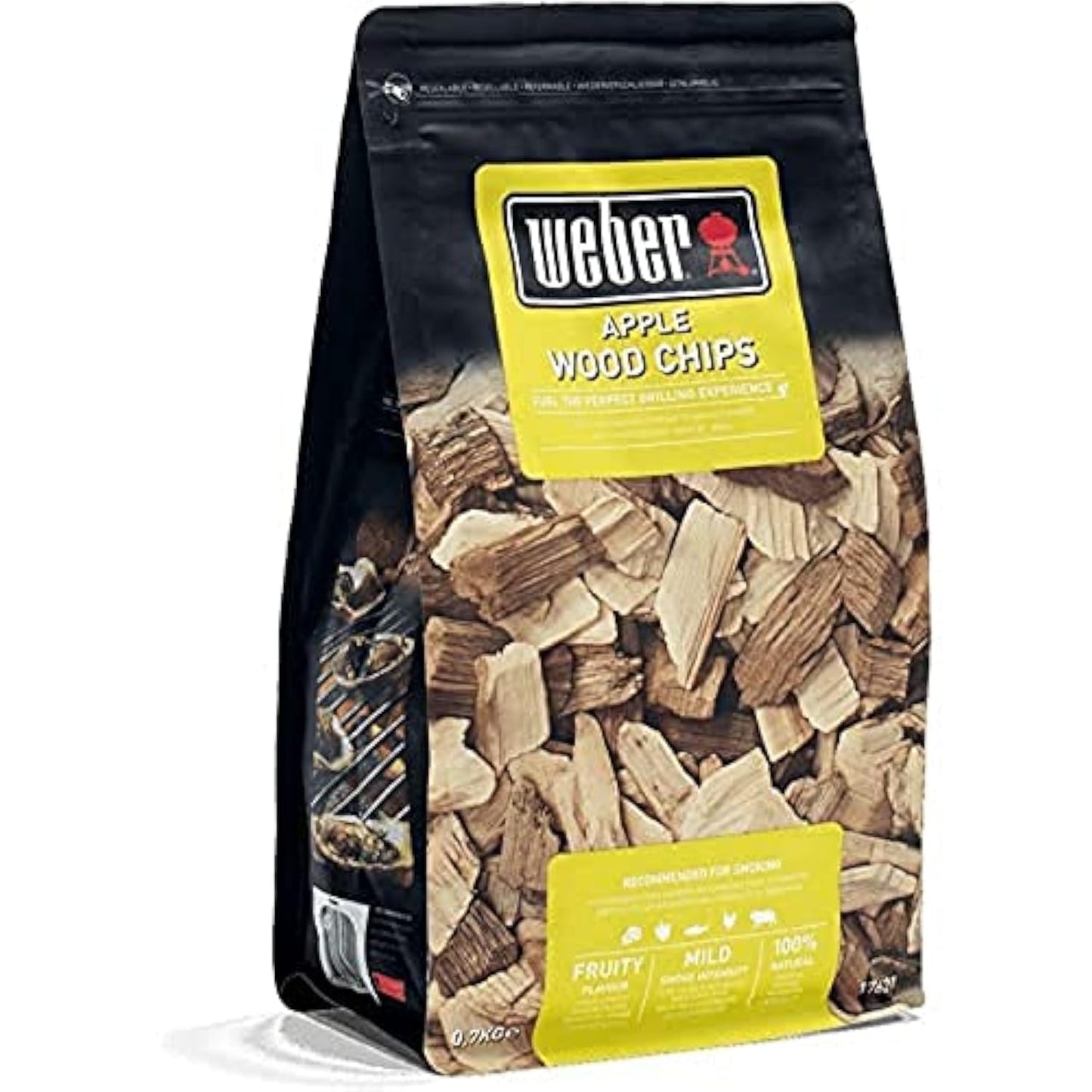 - Weber Apple Wood Chips | Hardwood Cooking Pellets | 0.7 kg | BBQ Smoker Wood Chips |