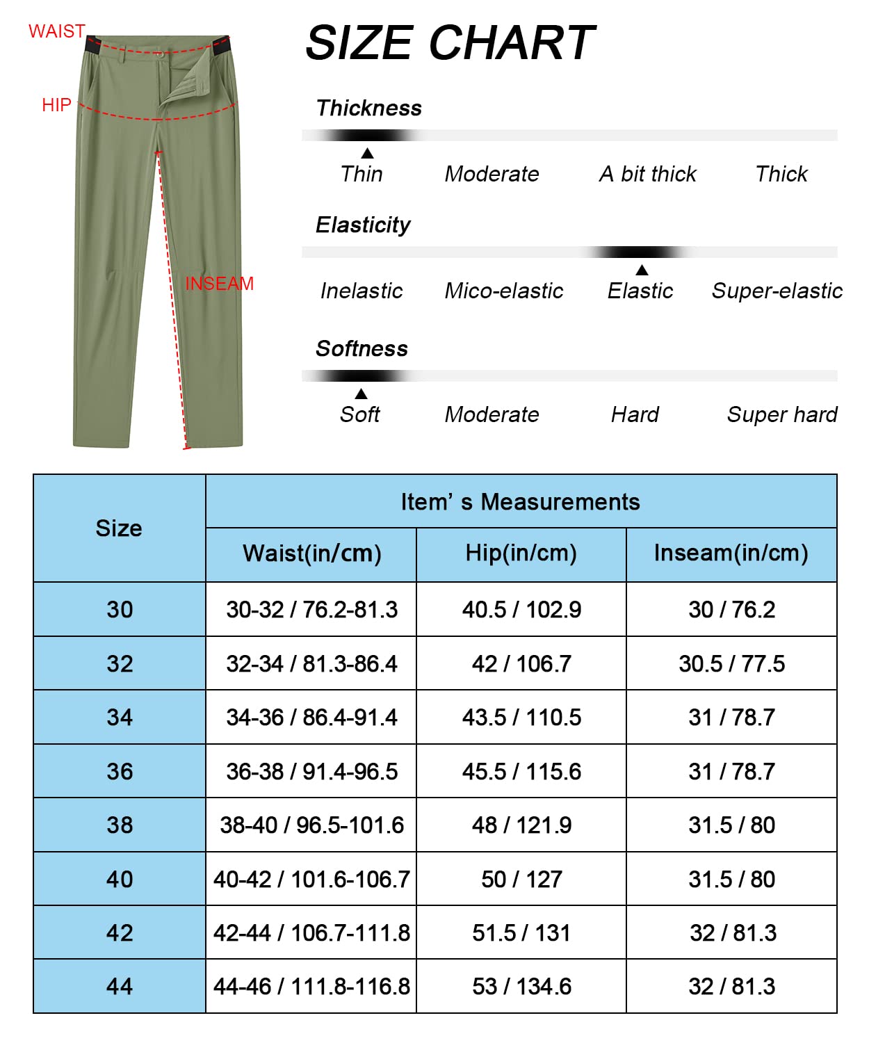 - donhobo Men's Stretch Golf Pants | Men's Outdoor Trousers | Lightweight Quick Dry Elastic Waist Casual Hiking Pants -