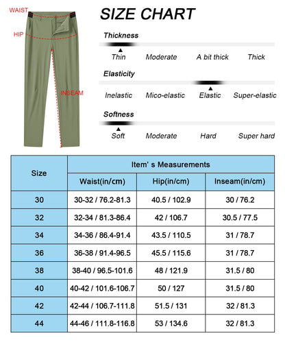 - donhobo Men's Stretch Golf Pants | Men's Outdoor Trousers | Lightweight Quick Dry Elastic Waist Casual Hiking Pants -