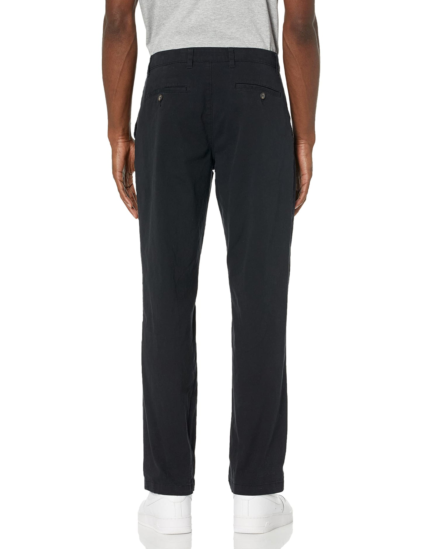 Amazon Essentials Men's Classic-Fit Casual Stretch Chino Trouser, Black, 36W / 32L