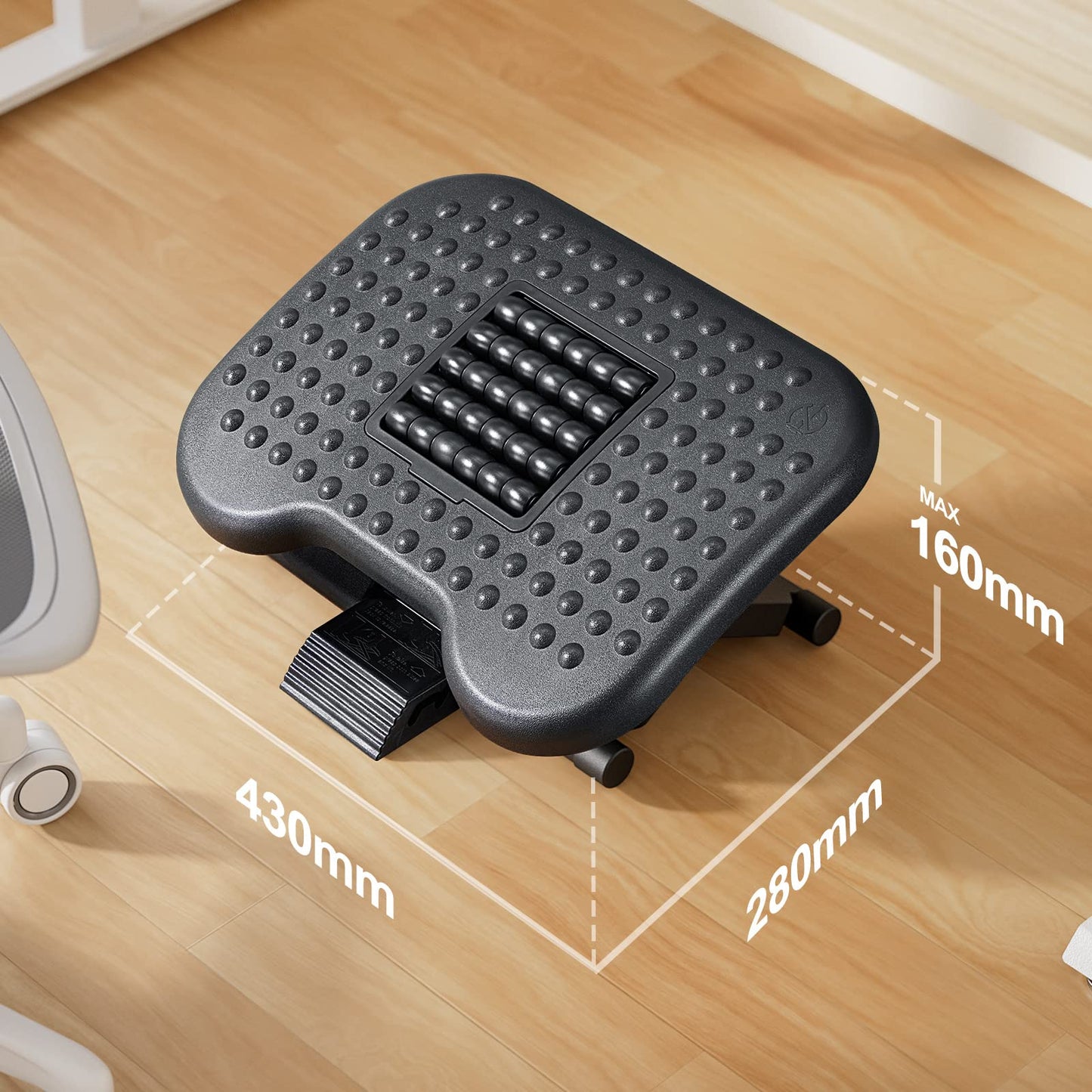 - HUANUO Foot Rest | Foot Rest Under Desk | Adjustable Angle & 3 Different Height Positions -