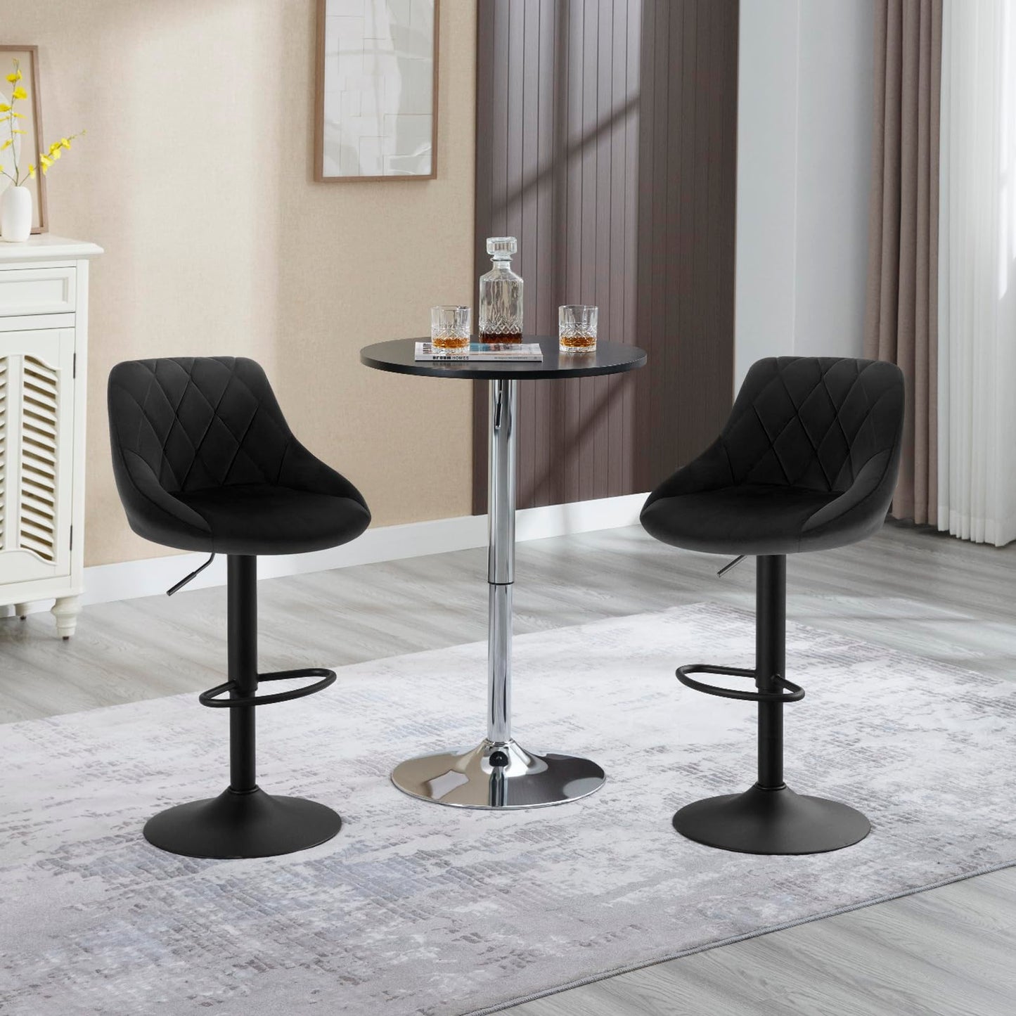 - WOLTU Bar Stools Black Bar Chairs Breakfast Dining Stools for Kitchen Island Counter Bar