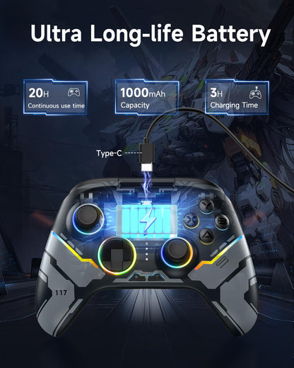 - EasySMX X15 Wireless PC Controller with Hall Triggers | Hall Joysticks | Enhanced Bluetooth Game Controller -