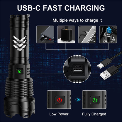 - Glarylight Torches 250000 High Lumens Rechargeable Flashlight | Led Torch 6 Modes Super Bright -