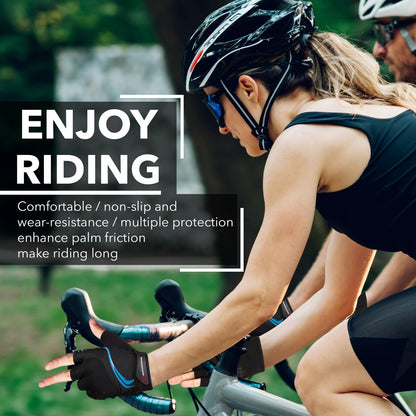 - WESTWOOD FOX Cycling Gloves for Men Women, Breathable Half Finger Mountain Bike