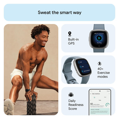 - Fitbit Versa 4 Fitness Smartwatch with built-in GPS and up to 6 days battery life -