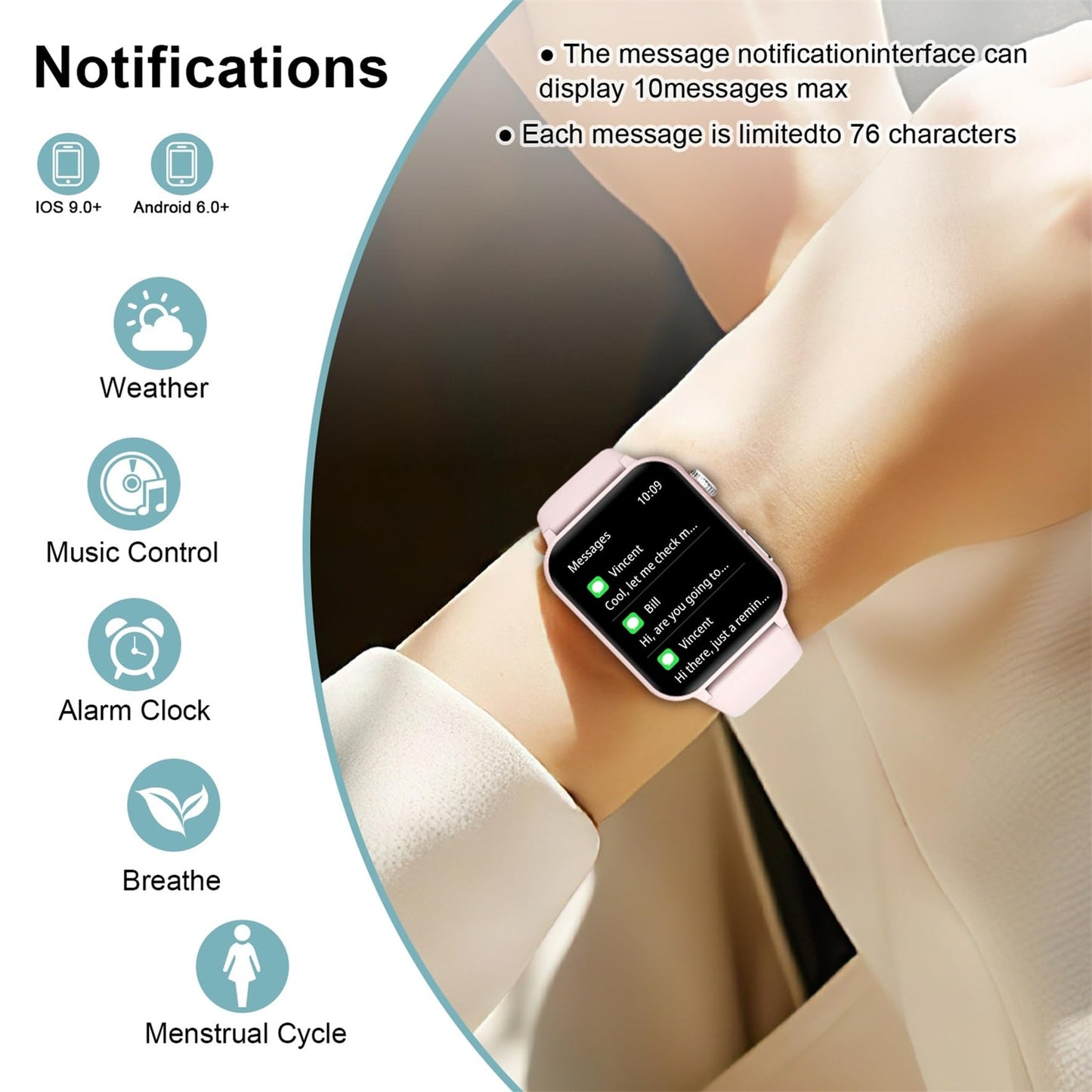 - IOWODO Smart Watch for Women | Voice Assistant Fitness Watch -