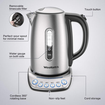 - Smart Kettle by WeeKett | Voice control with Amazon Alexa |Google & Siri -