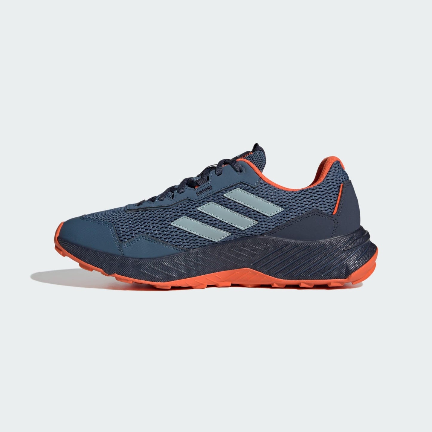 adidas Men's Tracefinder Trail Running Sneakers, Wonder Steel/Shadow Navy/Impact Orange, 9.5 UK
