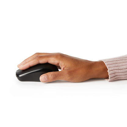 Amazon Basics Wireless Mouse for Laptop, 2.4GHz with USB Nano Receiver – Black