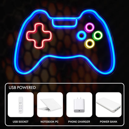 - Game Neon Sign | Cisteen Gamepad Shape LED Neon Light Signs -