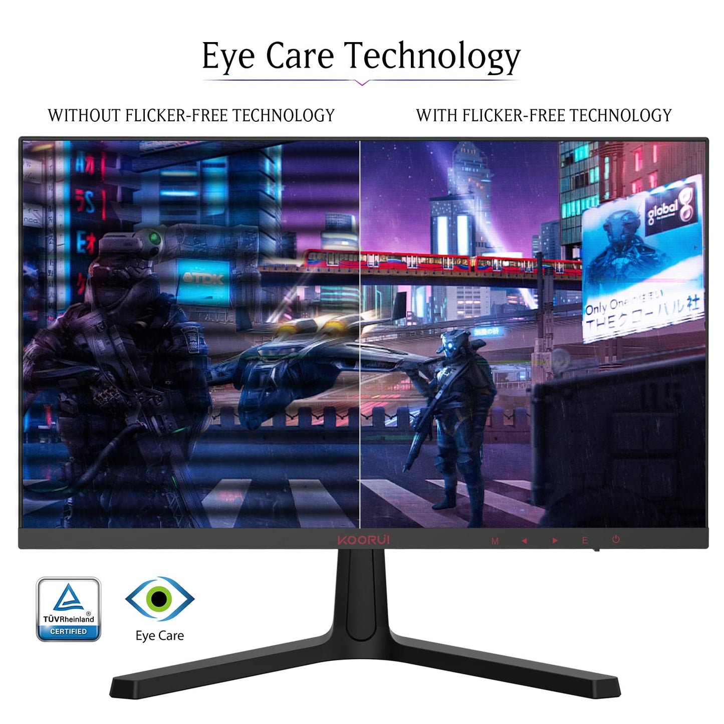 - KOORUI 24 Inch Computer Monitor | FHD 1080P Gaming Monitor | 165Hz VA 1ms | AdaptiveSync Technology | Ultra-Thin LED Monitor -