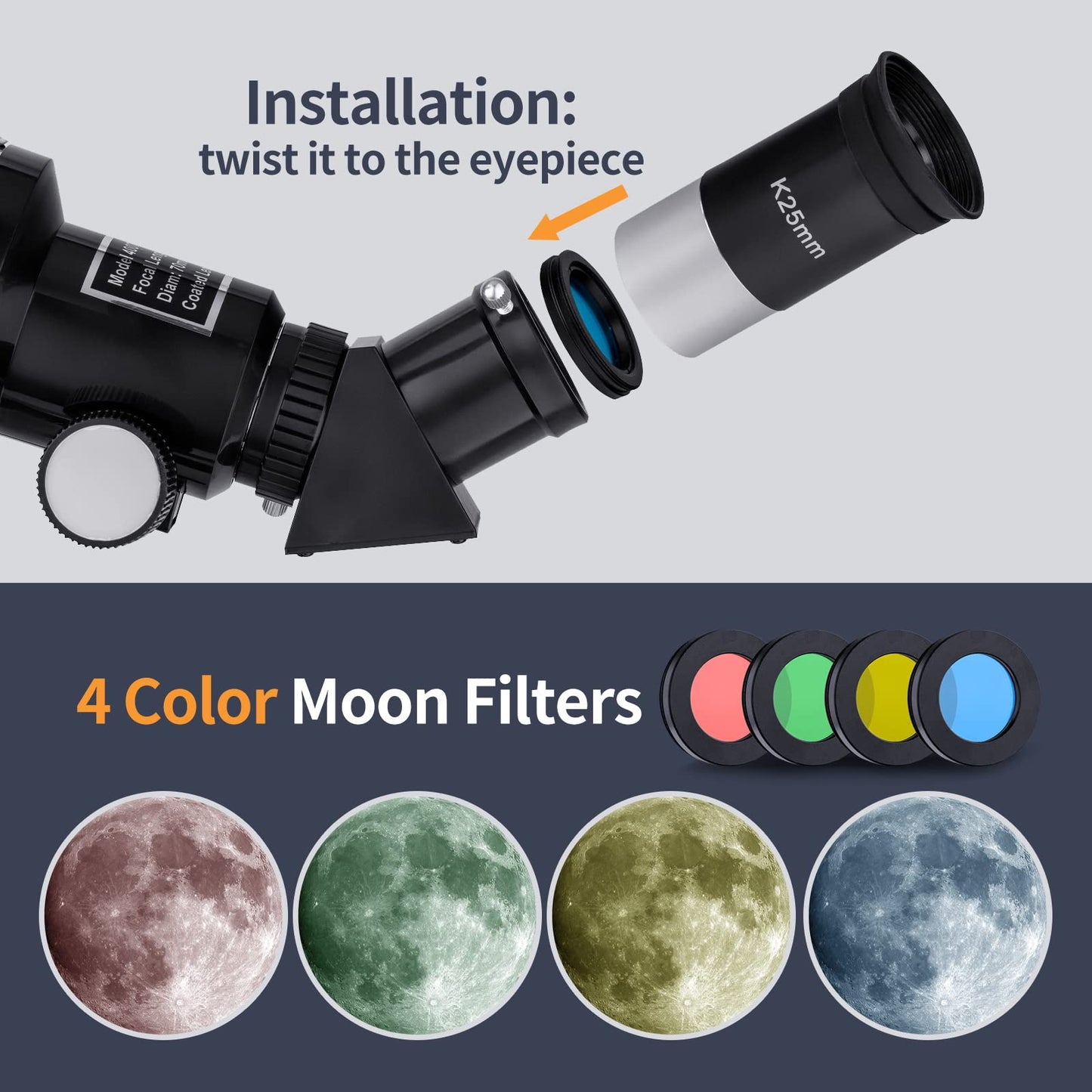- Telescope for Astronomy | 200X Pro 400/70 FMC Glass Optical Refractor Telescope | With Adjustable Tripod -