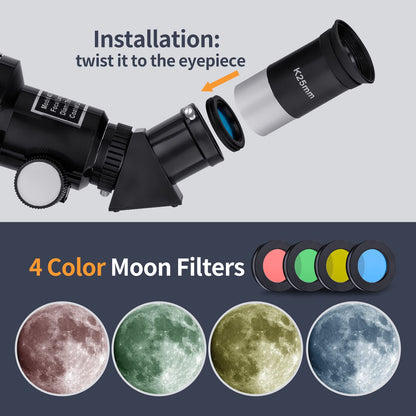 - Telescope for Astronomy | 200X Pro 400/70 FMC Glass Optical Refractor Telescope | With Adjustable Tripod -