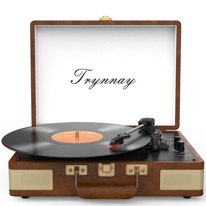 - Tyranny Record Player | 3 Speed | Bluetooth | Portable Suitcase | Vinyl Player -