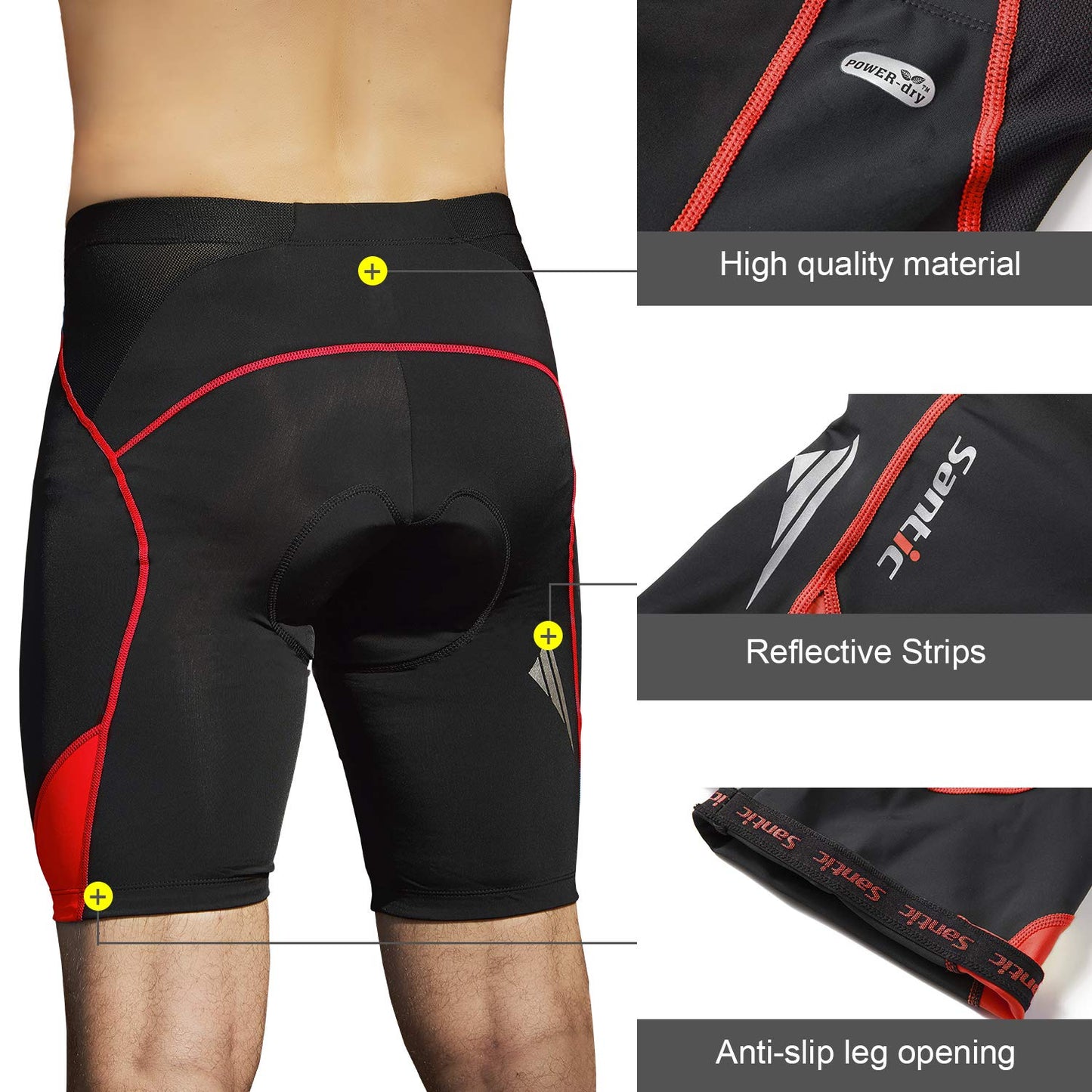 - Santic Mens Cycling Shorts | Padded Cycle Shorts -