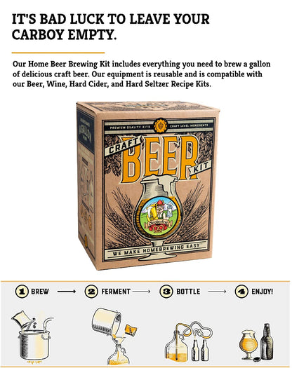 Craft A Brew - Oktoberfest Ale - Beer Making Kit - Make Your Own Craft Beer - Complete Equipment and Supplies - Starter Home Brewing Kit - 1 Gallon