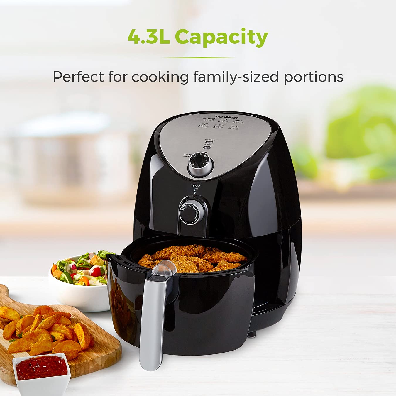 - Tower T17021 | Family Size | Air Fryer | Rapid Air Circulation -