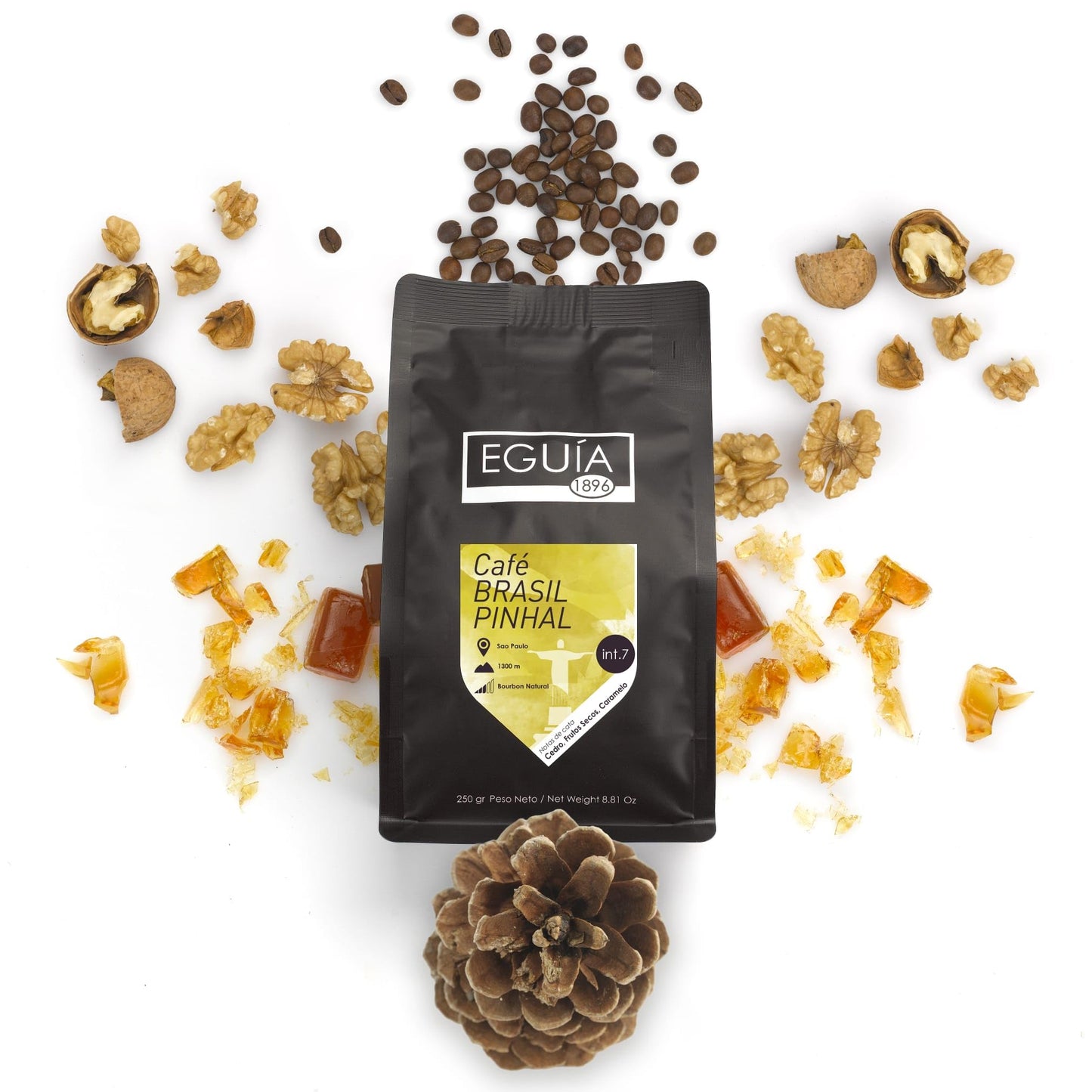 - Eguia Whole Medium Roasted Coffee Beans Variety Pack | 4× 250g-Non-bitter | medium roast Arabica coffee beans -