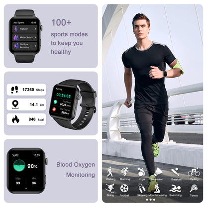 - IOWODO Smart Watch for Men Women (Answer/Make Calls) | Voice Assistant | 1.85" Fitness Watch with SpO2 Heart Rate Sleep Monitor -