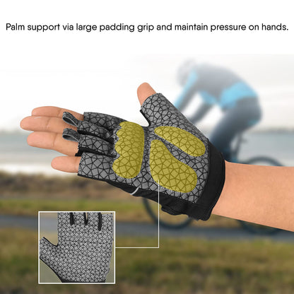 - Gel Cycling Gloves | Fingerless Padded Mountain Bike Bicycle Gloves | Anti-slip -