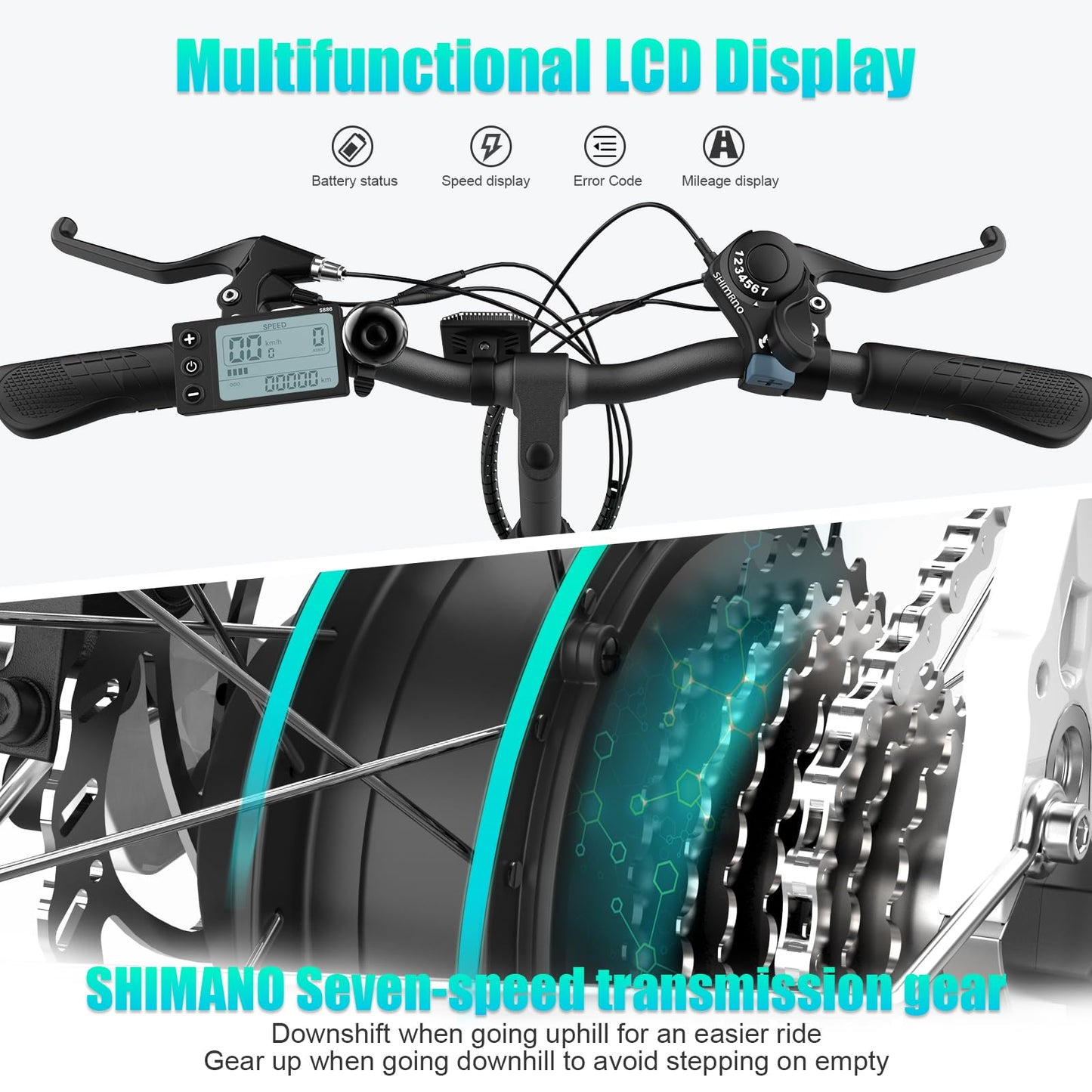 - HITWAY Electric Bike | 26 inch E-bike Electric city bike | 250W motor | 7 gear -