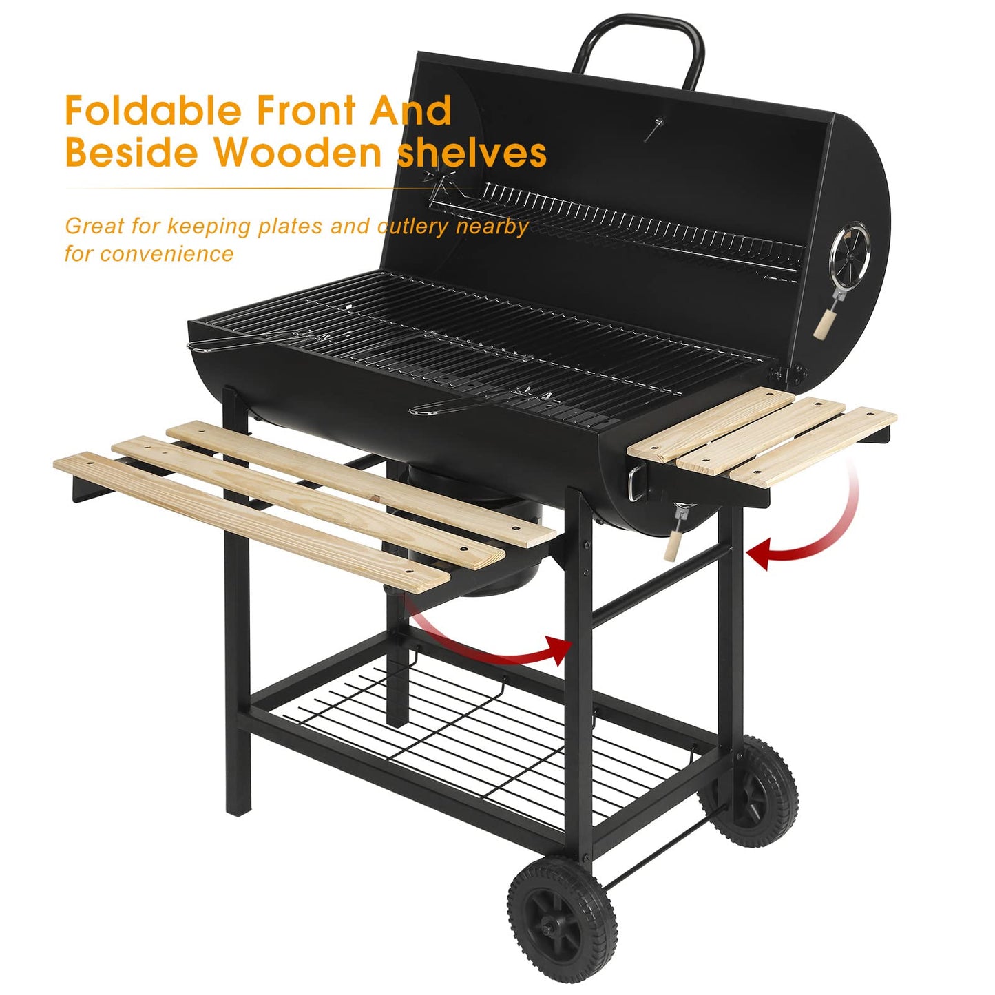 - Large Charcoal Barrel BBQ Barbecue Grill | Outdoor Cooking -