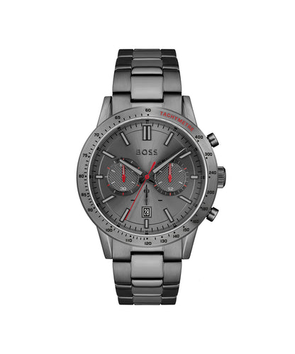 BOSS Chronograph Quartz Watch for Men with Grey Stainless Steel Bracelet - 1513924