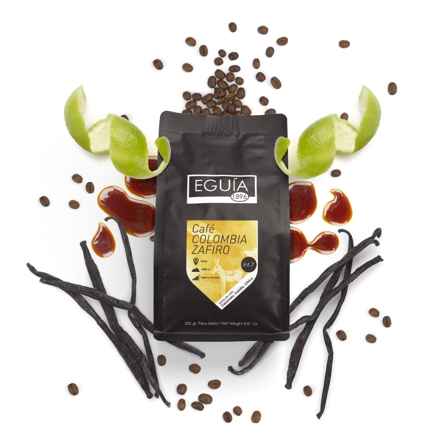 - Eguia Whole Medium Roasted Coffee Beans Variety Pack | 4× 250g-Non-bitter | medium roast Arabica coffee beans -