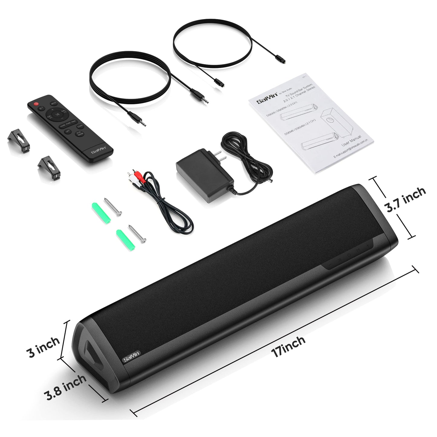 - Saiyin Sound Bar for TV | Soundbar with Bluetooth -