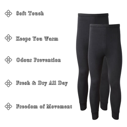 - Heatwave® Pack of 2 Men's Thermal Trousers Long Johns Warm Underwear Baselayer Thermals -