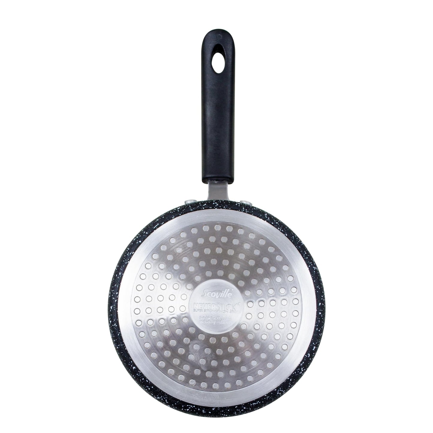 - Scoville NEVERSTICK 16cm Saucepan with Lid | Small Non-Stick Saucepan | 1.1L Capacity | Easy to Grip Handle | Dishwasher Safe | Black -