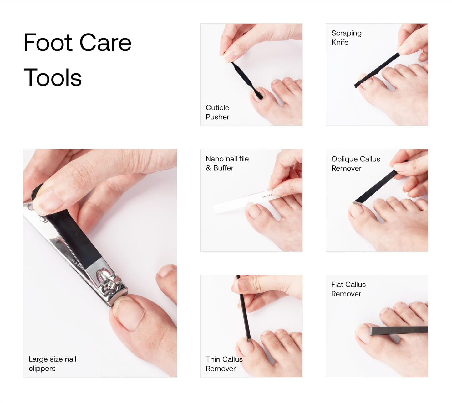 CAELYN & FRANCIS 18Pcs Manicure Set Stainless Steel Nail Clippers and Pedicure Kit, professional tools ideal Nail Care Kit gift for Men Women Friends and Parents (Elegant White)