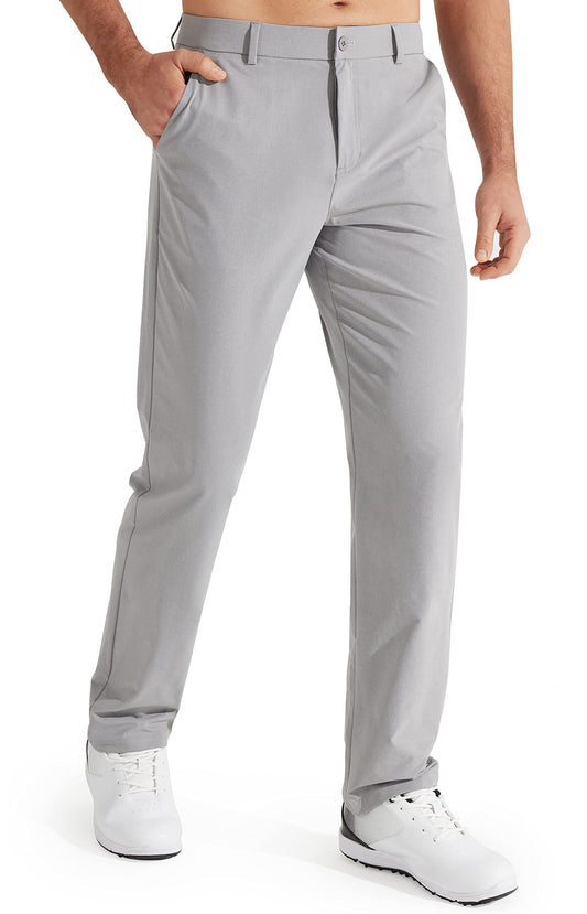 - Libin Mens Golf Trousers | Slim Fit Stretch Work Dress Pants -