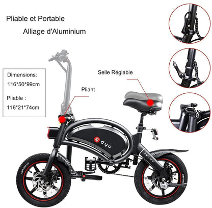 - DYU Folding Electric Bike | 14 inch Portable E-bike | Smart Electric Bicycle -