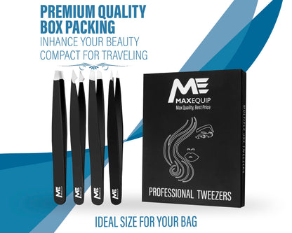 - ME MAXEQUIP Tweezers | Tweezers for Ingrown Hair Tweezers (4 Pcs) -