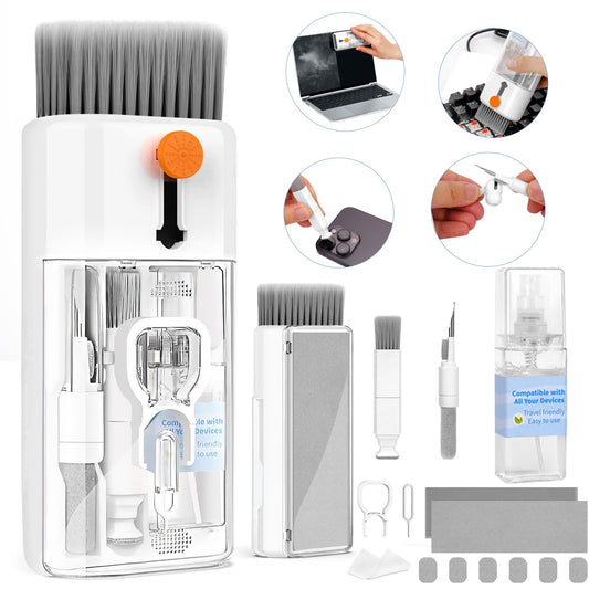CleaniKu Keyboard Cleaner Laptop Cleaning Kit - Computer Tech Cleaning Brush, Electronic Screen Cleaner with Multi-Function Cleaning Pen for MacBook, Tablet, iPhone, Earbuds, Camera, Car Screen