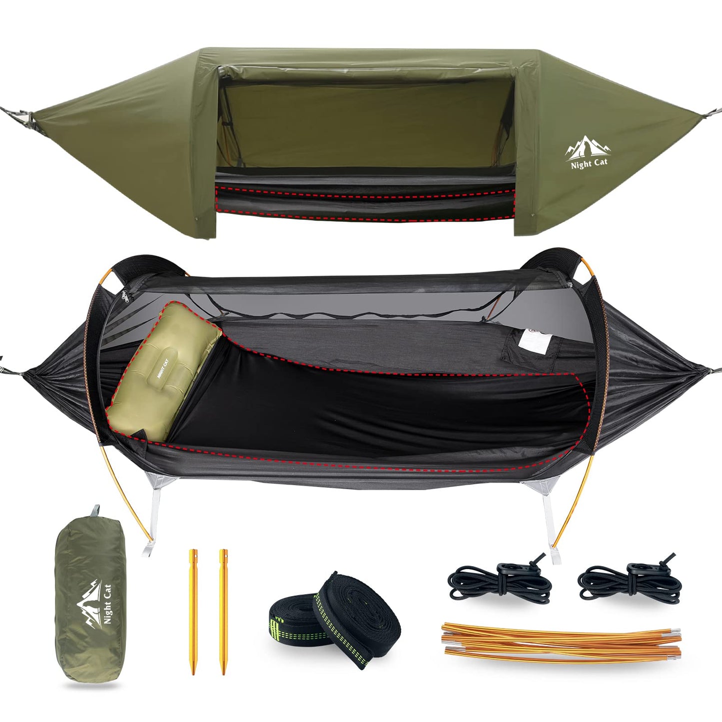 - Night Cat Hammock Tent with Mosquito Net -